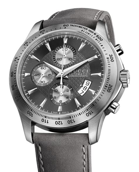 gucci chronograph automatic|gucci gunmetal tone chronograph watch.